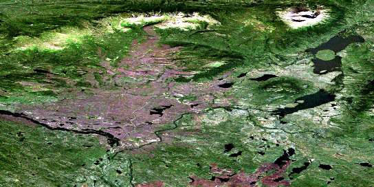 Air photo: Field Lake Satellite Image map 105J11 at 1:50,000 Scale