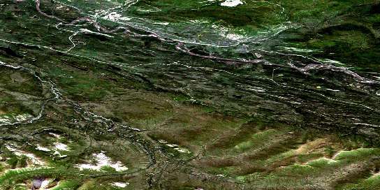 Faro Satellite Map 105K03 at 1:50,000 scale - National Topographic System of Canada (NTS) - Orthophoto