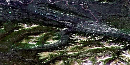 Air photo: Detour Lakes Satellite Image map 105L10 at 1:50,000 Scale