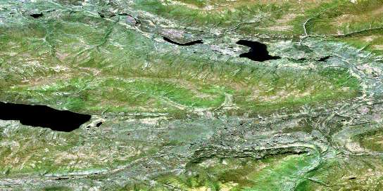 Francis Lake Satellite Map 105M05 at 1:50,000 scale - National Topographic System of Canada (NTS) - Orthophoto