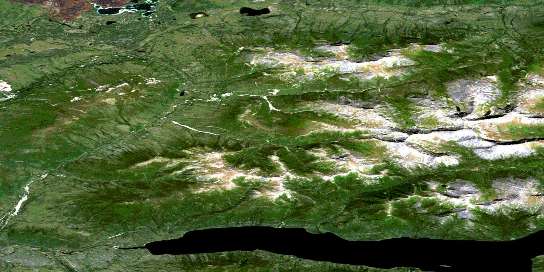 Keno Hill Satellite Map 105M14 at 1:50,000 scale - National Topographic System of Canada (NTS) - Orthophoto