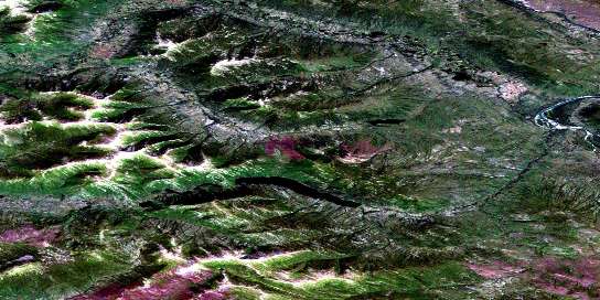 Air photo: Tiny Island Lake Satellite Image map 105M16 at 1:50,000 Scale