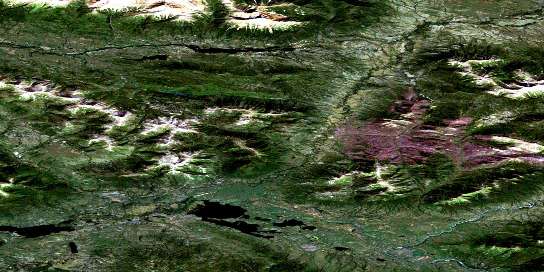 Pleasant Lake Satellite Map 105N10 at 1:50,000 scale - National Topographic System of Canada (NTS) - Orthophoto