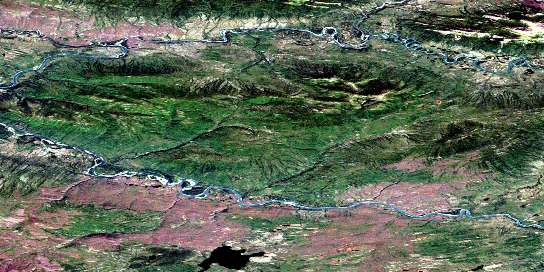 Air photo: Penape Lake Satellite Image map 105N13 at 1:50,000 Scale