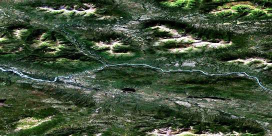 Emerald Creek Satellite Map 105O05 at 1:50,000 scale - National Topographic System of Canada (NTS) - Orthophoto