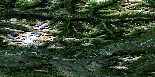 No Title Satellite Map 105O06 at 1:50,000 scale - National Topographic System of Canada (NTS) - Orthophoto
