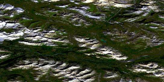 No Title Satellite Map 106B05 at 1:50,000 scale - National Topographic System of Canada (NTS) - Orthophoto