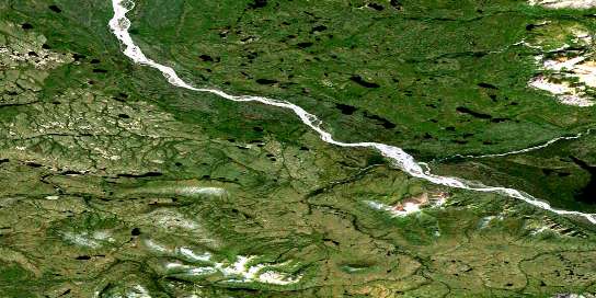 No Title Satellite Map 106E07 at 1:50,000 scale - National Topographic System of Canada (NTS) - Orthophoto