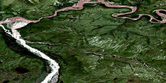 Chappie Lake Satellite Map 106E15 at 1:50,000 scale - National Topographic System of Canada (NTS) - Orthophoto