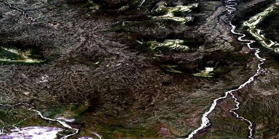 No Title Satellite Map 106F09 at 1:50,000 scale - National Topographic System of Canada (NTS) - Orthophoto