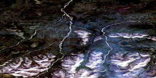 Air photo: Ovis Ridge Satellite Image map 106G08 at 1:50,000 Scale