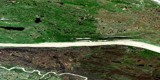 Air photo: Carcajou Ridge Satellite Image map 106H09 at 1:50,000 Scale