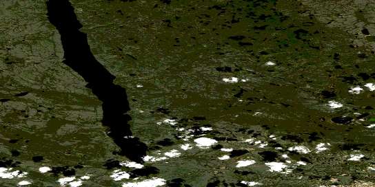 Yeltea Lake Satellite Map 106I14 at 1:50,000 scale - National Topographic System of Canada (NTS) - Orthophoto