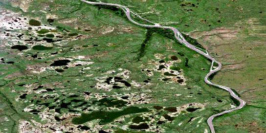 Martin House Satellite Map 106K14 at 1:50,000 scale - National Topographic System of Canada (NTS) - Orthophoto