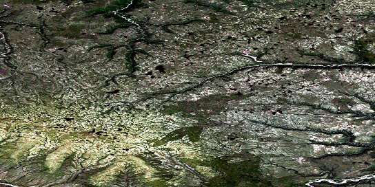Air photo: Gillis Lakes Satellite Image map 106L07 at 1:50,000 Scale