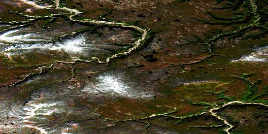 Air photo: Bossuyt Lake Satellite Image map 106L11 at 1:50,000 Scale