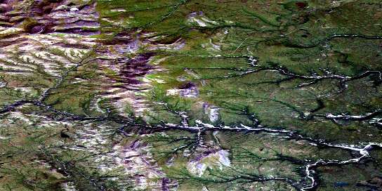 Boomerang Lake Satellite Map 106M04 at 1:50,000 scale - National Topographic System of Canada (NTS) - Orthophoto
