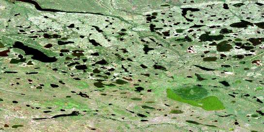 Nerejo Lake Satellite Map 106M08 at 1:50,000 scale - National Topographic System of Canada (NTS) - Orthophoto