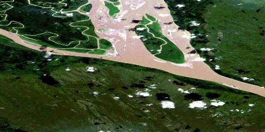 Point Separation Satellite Map 106M09 at 1:50,000 scale - National Topographic System of Canada (NTS) - Orthophoto