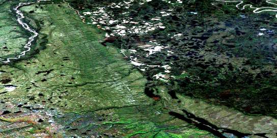 Husky Lake Satellite Map 106M11 at 1:50,000 scale - National Topographic System of Canada (NTS) - Orthophoto