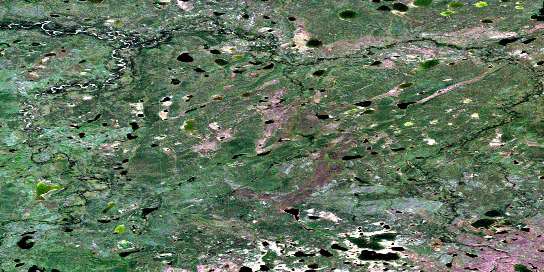 Tree River Satellite Map 106N01 at 1:50,000 scale - National Topographic System of Canada (NTS) - Orthophoto