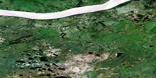 Fat Rabbit Creek Satellite Map 106N02 at 1:50,000 scale - National Topographic System of Canada (NTS) - Orthophoto