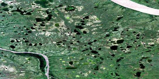 Thad Lake Satellite Map 106N03 at 1:50,000 scale - National Topographic System of Canada (NTS) - Orthophoto