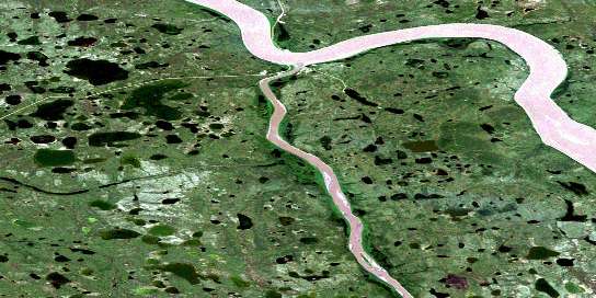 Air photo: Arctic Red River Satellite Image map 106N05 at 1:50,000 Scale