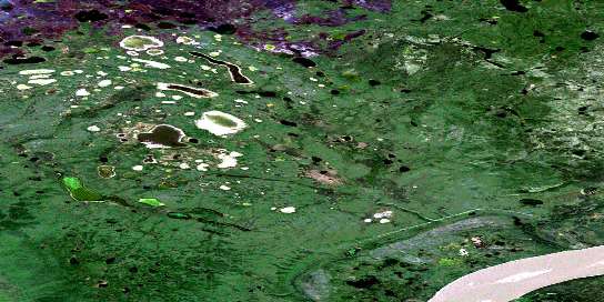 Air photo: Rabbit Hay River Satellite Image map 106N07 at 1:50,000 Scale