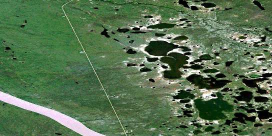 Tundra Lake Satellite Map 106N12 at 1:50,000 scale - National Topographic System of Canada (NTS) - Orthophoto