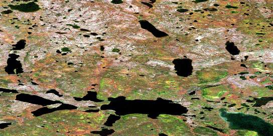 Wood Bridge Lake Satellite Map 106N16 at 1:50,000 scale - National Topographic System of Canada (NTS) - Orthophoto