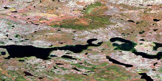 Tenlen Lake Satellite Map 106O14 at 1:50,000 scale - National Topographic System of Canada (NTS) - Orthophoto