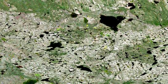 Burnt Lake Satellite Map 106P08 at 1:50,000 scale - National Topographic System of Canada (NTS) - Orthophoto