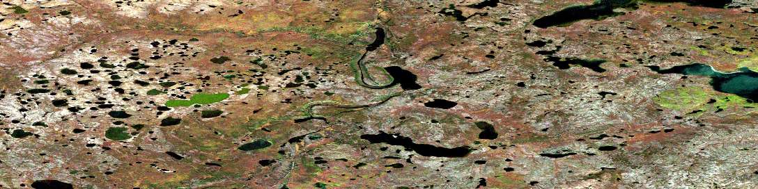 Air photo: Hyndman Lake Satellite Image map 107A04 at 1:50,000 Scale