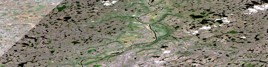 Big Grassy Lake Satellite Map 107A09 at 1:50,000 scale - National Topographic System of Canada (NTS) - Orthophoto