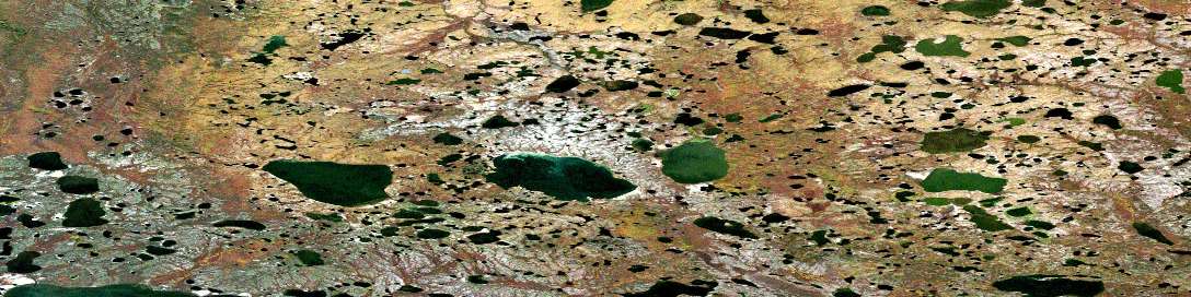 Lost Reindeer Lakes Satellite Map 107B01 at 1:50,000 scale - National Topographic System of Canada (NTS) - Orthophoto