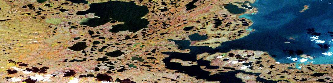 Parsons Lake Satellite Map 107B15 at 1:50,000 scale - National Topographic System of Canada (NTS) - Orthophoto