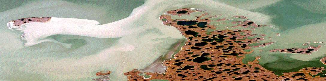 Air photo: Hansen Harbour Satellite Image map 107C11 at 1:50,000 Scale