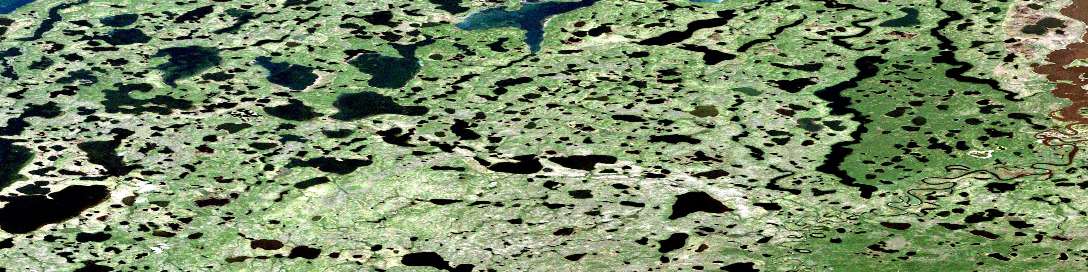 Jonas Lake Satellite Map 107D04 at 1:50,000 scale - National Topographic System of Canada (NTS) - Orthophoto