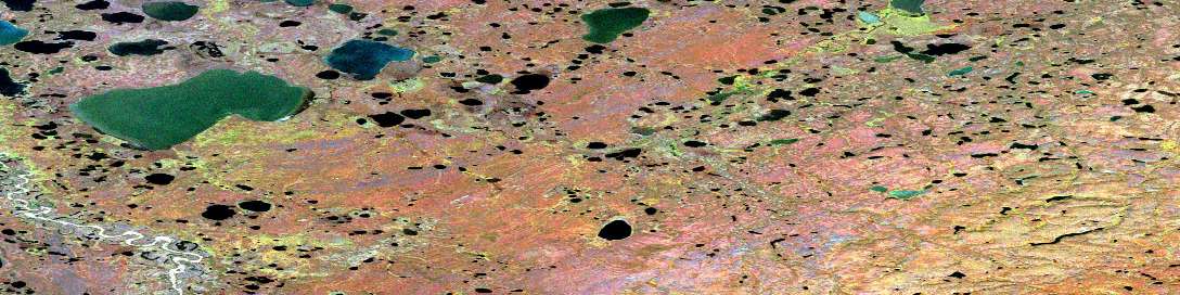 Air photo: Kaglik Lake Satellite Image map 107D07 at 1:50,000 Scale