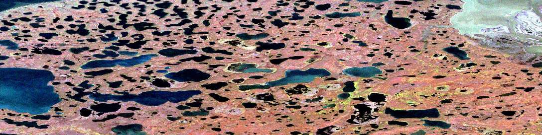 Air photo: Tingmiak Lake Satellite Image map 107D10 at 1:50,000 Scale