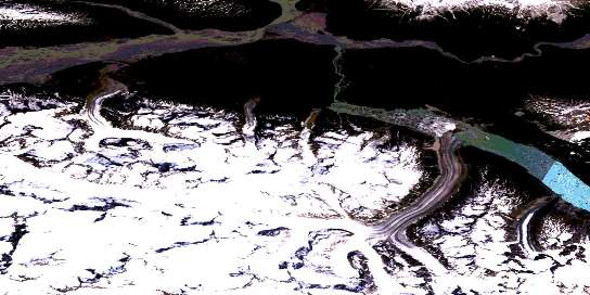 Konamoxt Glacier Satellite Map 114P05 at 1:50,000 scale - National Topographic System of Canada (NTS) - Orthophoto
