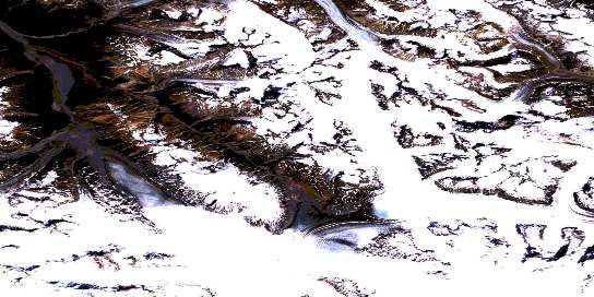 Air photo: Tsirku Glacier Satellite Image map 114P07 at 1:50,000 Scale