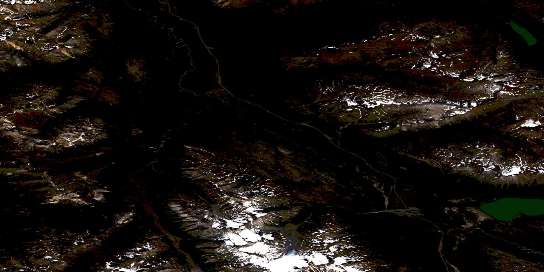 Parton River Satellite Map 114P15 at 1:50,000 scale - National Topographic System of Canada (NTS) - Orthophoto