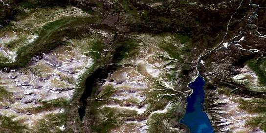 Air photo: Jo-Jo Lake Satellite Image map 115A09 at 1:50,000 Scale