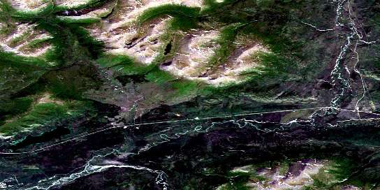Air photo: Canyon Satellite Image map 115A14 at 1:50,000 Scale