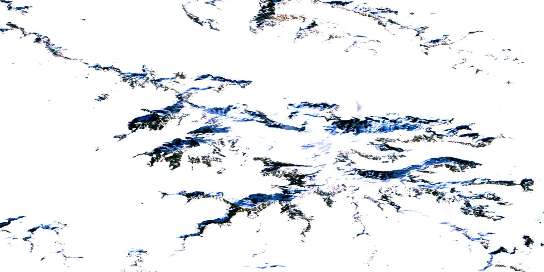 Mount Vancouver Satellite Map 115B05 at 1:50,000 scale - National Topographic System of Canada (NTS) - Orthophoto
