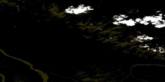 Tepee Lake Satellite Map 115F09 at 1:50,000 scale - National Topographic System of Canada (NTS) - Orthophoto