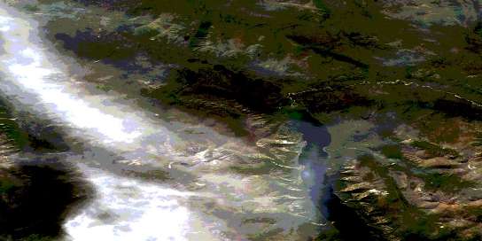 Air photo: Serpenthead Lake Satellite Image map 115G10 at 1:50,000 Scale