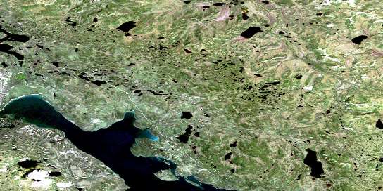 Tlansanlin Creek Satellite Map 115H11 at 1:50,000 scale - National Topographic System of Canada (NTS) - Orthophoto